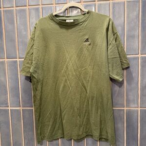 adidas Olive Green Short Sleeve Crew Neck Tee